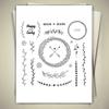 Flower Wreath Clear Stamps Vintage Silicone Seals for DIY Scrapbooking Card Making Embossing Decoration Rubber Stamps