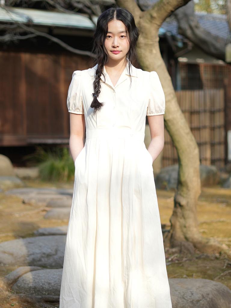 Laengaenlu Jade Shirt Dress(Jade)_Ivory