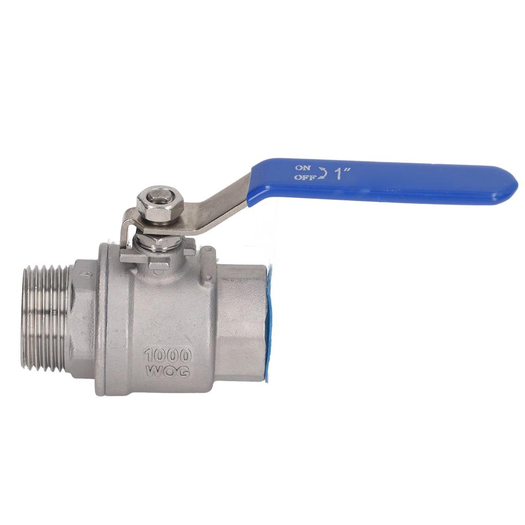 Ball Valve 1in NPT Stainless Steel Straight Ball Valve Fitting Connector for Water Oil