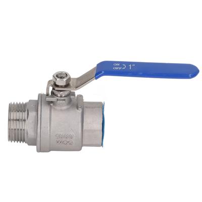 Ball Valve 1in NPT Stainless Steel Straight Ball Valve Fitting Connector for Water Oil
