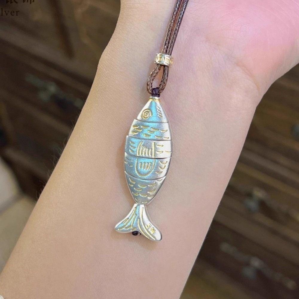 Silver-colored Clavicle Chain Cute Vintage Jewelry Retro Fish Necklace Gift