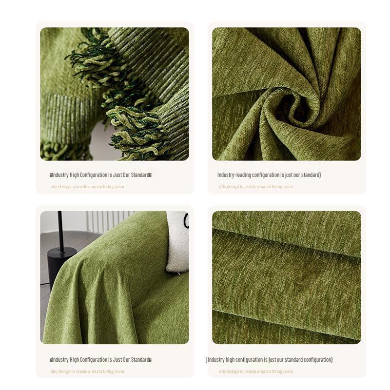 Chenille Herringbone Four Seasons Sofa Slipcover - High-End Full Coverage