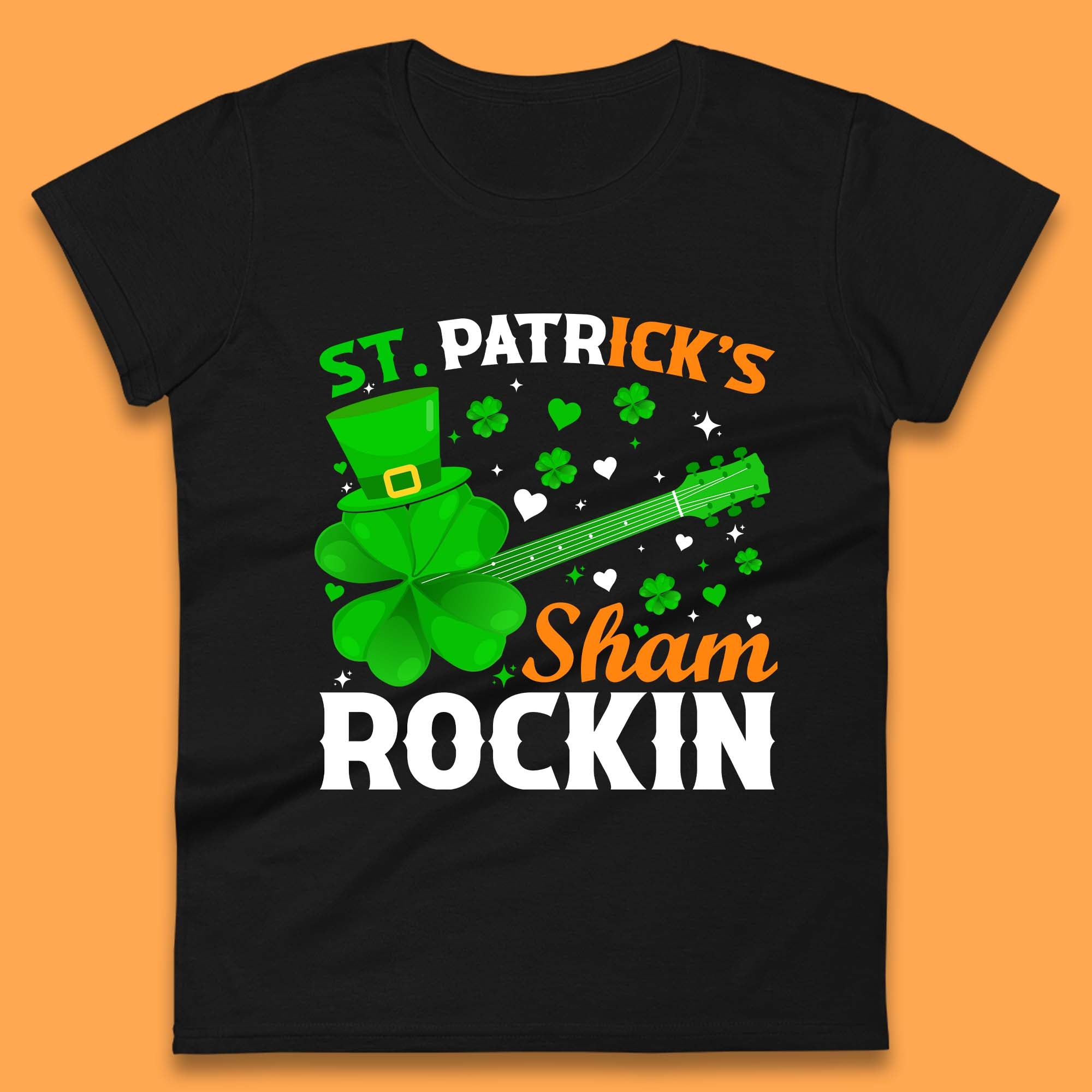 St. Patrick s Sham Rockin Womens T-Shirt Mens Tops Tees Unisex 3XL