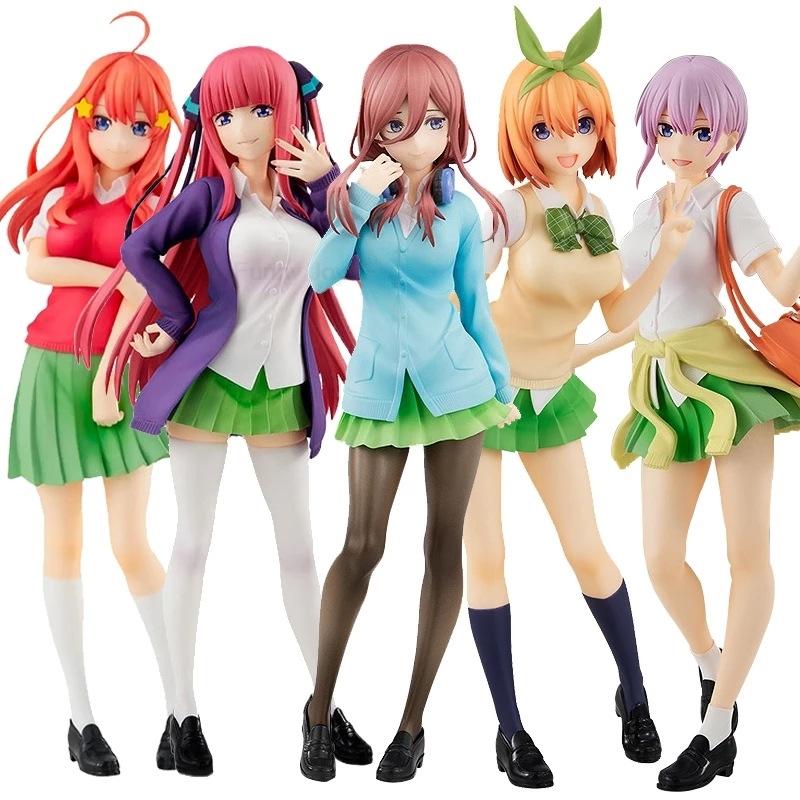 Non-Toxic 10-18Cm Yotsuba Anime Cute Nakano Nino Figurine The Quintessential Quintuplets Figure Cat Nakano Miku Figure Pvc Collection Toys