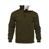 Men's Waffle Weave Autumn Casual Outdoor High-Neck Half-Zip Pocket Pullover Long-Sleeved Sweatshirt
