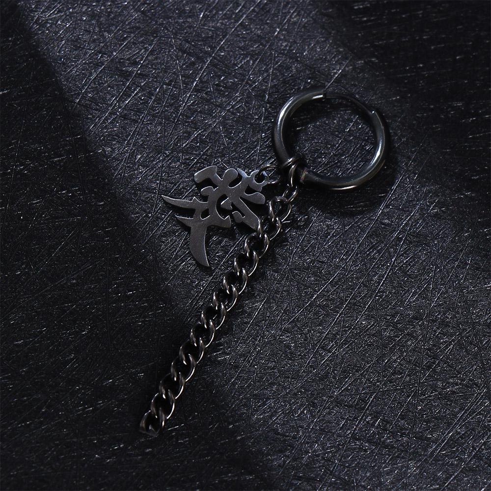 Stainless Steel Star Men Hoop Earring Word Love Earring Korean Style Clip Earring Fashion Jewelry