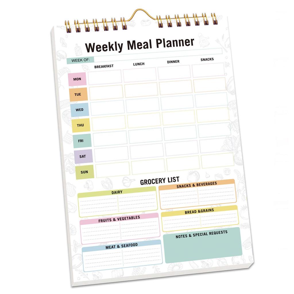 Detachable Daily Meal Planner with Horizontal Ins Style for Self-Discipline and Time Management Sticky Notes