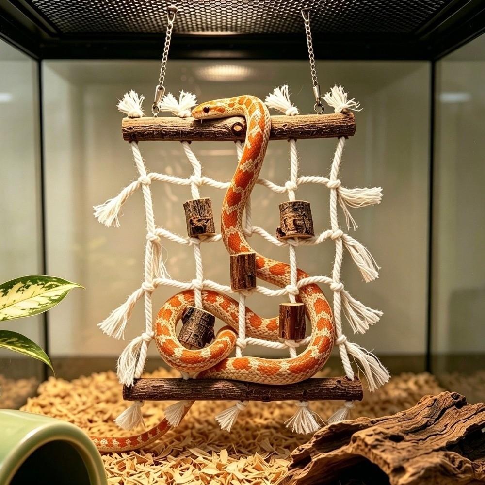 Linen-cotton Bird Climbing Ladder Natural Bird Swing Perch Stand Bird Climbing Frame Corn Snake