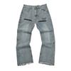 EastRogue High Street Washed Faded Distressed Baggy Jeans Straight Baggy Retro Casual Denim Trousers Vintage Loose Denim Pants