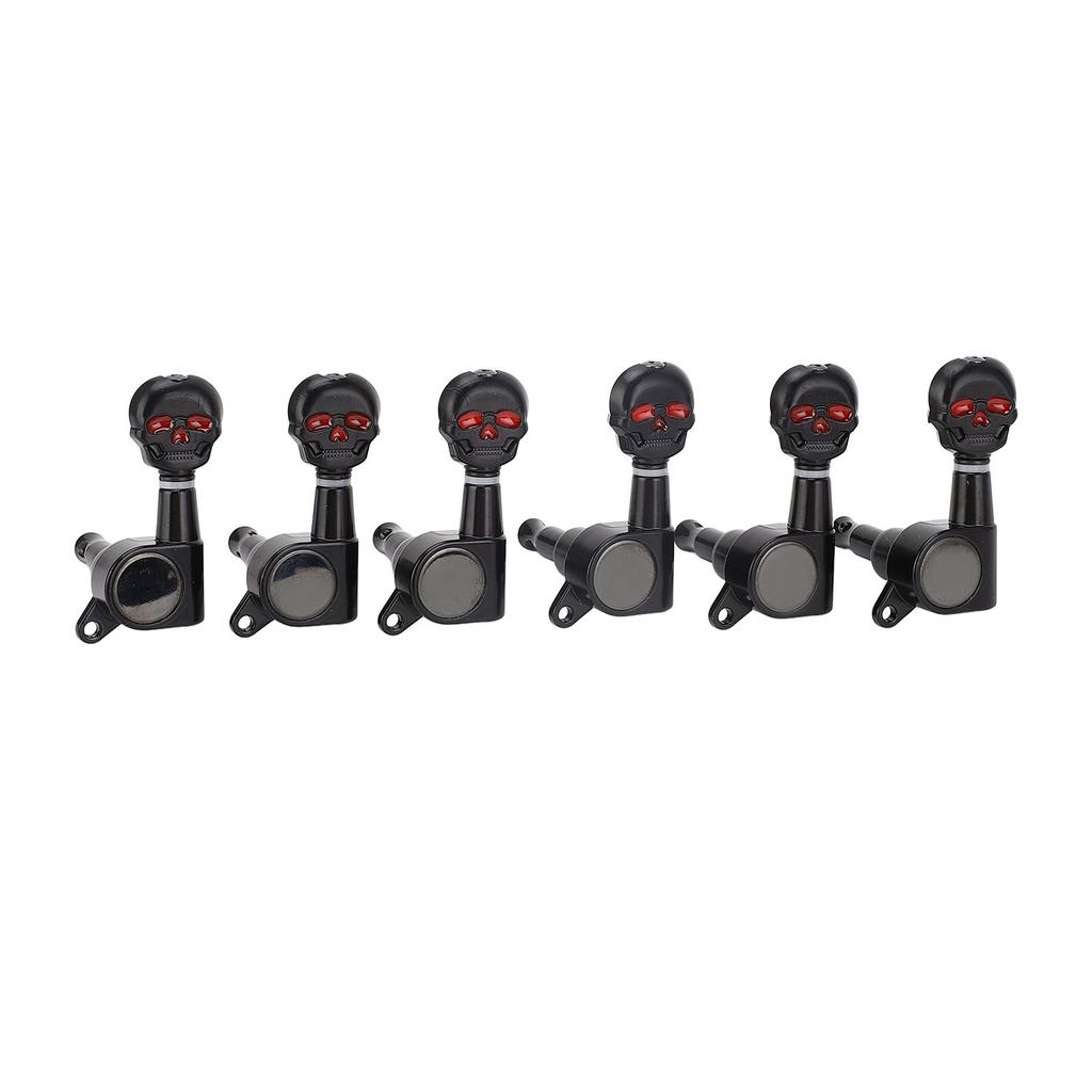 3 Left 3 Right String Tuning Keys Fully Enclosed Knob Zinc Alloy Machine Head Tuners for Acoustic El