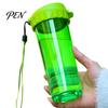 Hot Cold Drink Beverage Container Transparent Water Cup, Portable Plastic Bottle, with Strap Bottle Handle, Clear Heat-resistant Drinkware, for School