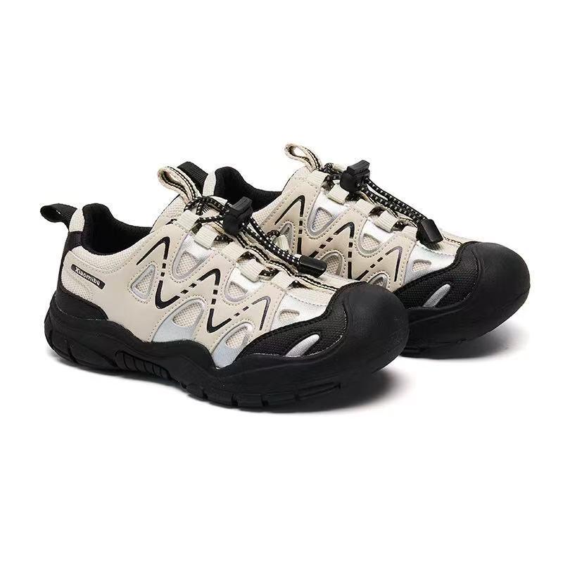

2025 Autumn Korean Style Kids Sneakers - Casual & Hiking Shoes for Boys and Girls 30 чёрный/белый