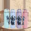1PC Blue Demon Fantasy Dark Grunge Print 750ml Portable Sports Water Bottle Leakproof Gym Outdoor Travel Drink Cup
