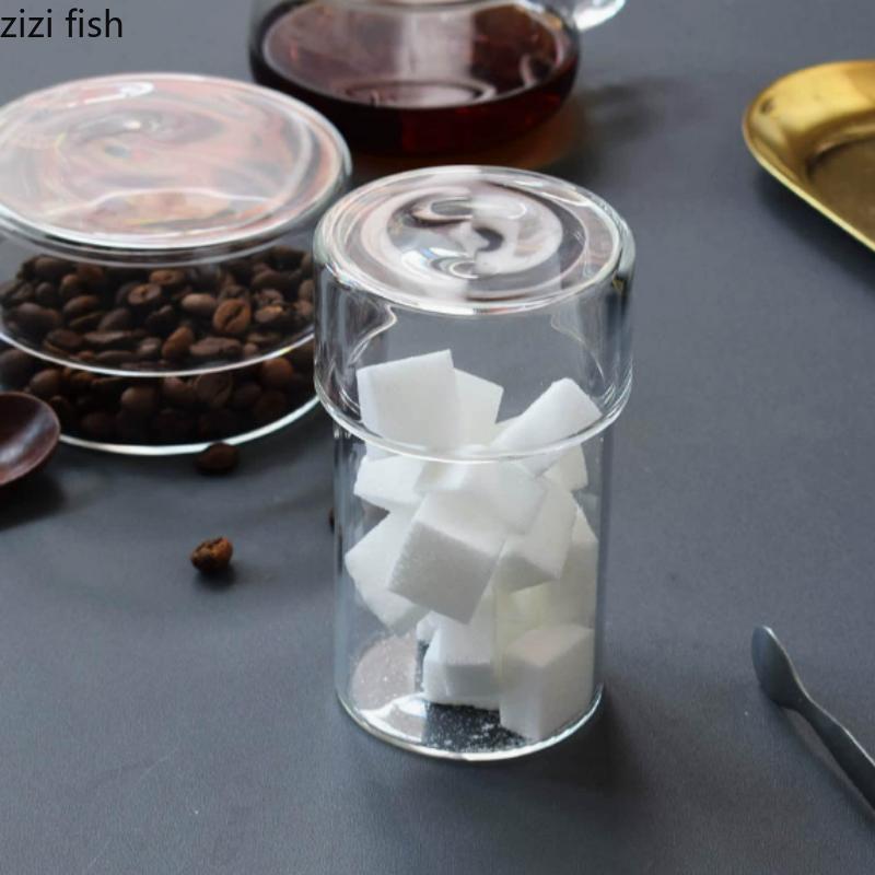 Transparent Glass Jar Candy Jars Cotton Swab Box Storage Tank Storage Jar Glass Box Organizer Decorative Jars Storage Boxes