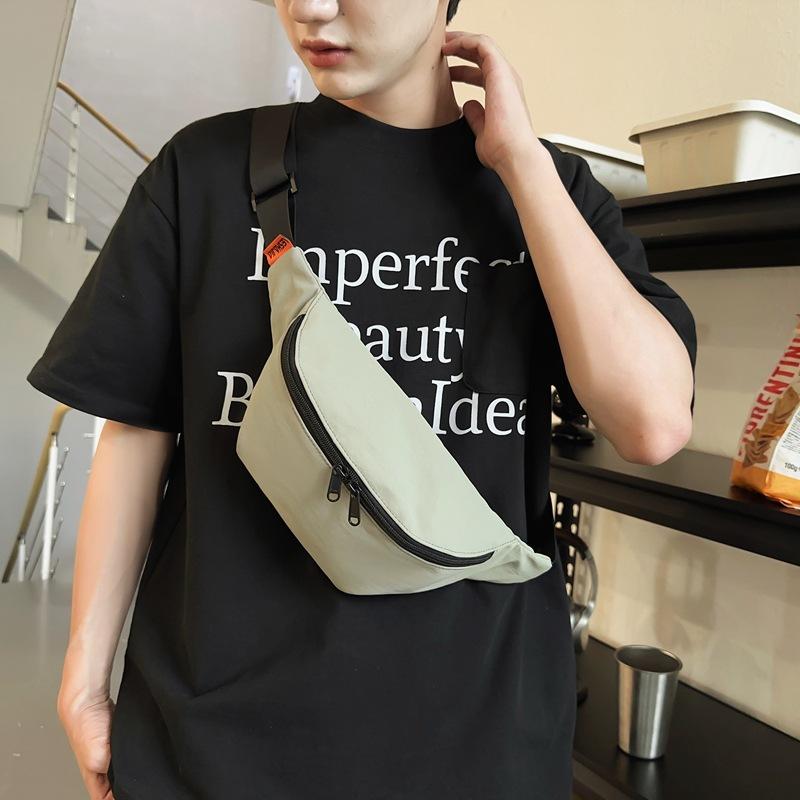 Breast Bag, Men'S And Women'S Fanny Pack, Fashionable And Simple Oxford Cloth Waterproof Breast Bag, Outdoor Sports Shoulder Messenger Bag.