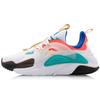 Li Ning Spark Mesh Slip Resistant Abrasion Resistant Low Top Sports Casual Shoes Women's White Orange Blue AGLQ066-3