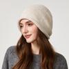 Knitted Pullover Hat Autumn Winter Women's Vintage Warm Wool Sleeve Cap