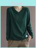 Casual Long Sleeve T Shirt For Women With V Neck And Polyester Fabric For Daily Wear