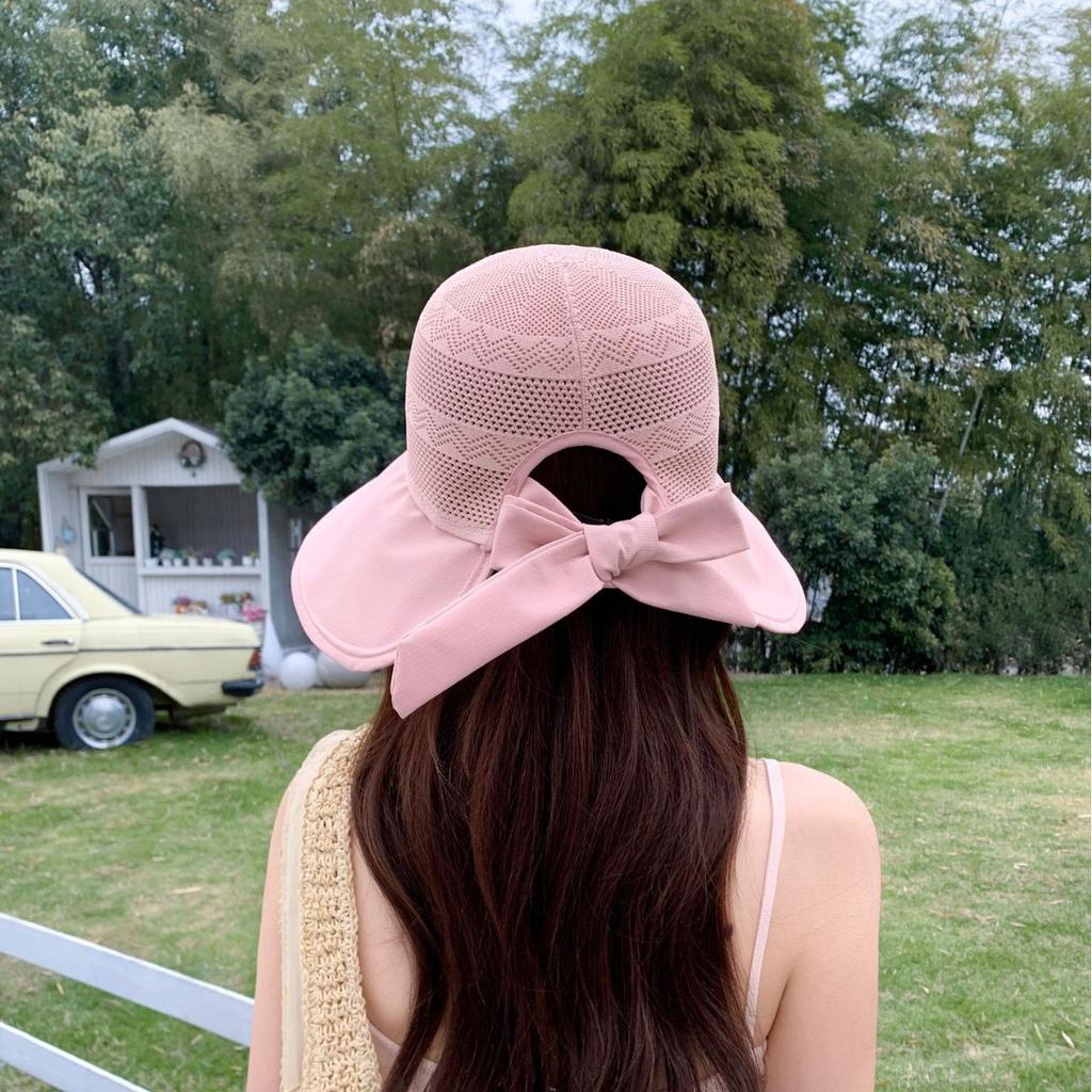 Spring/Summer Outdoor Travel Breathable Hat For Women, Fashionable Solid Color Versatile Sunshade Hat, Sweet And Cute Sun Hat