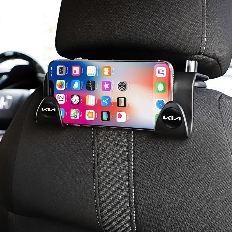 SKTF2 2Pcs Car Seat Back Hooks Storage Hanger Holder Organizer For KIA RIO Sorento Ceed K9 Stinger Soul Cerato EV6 Forte Niro Stonic