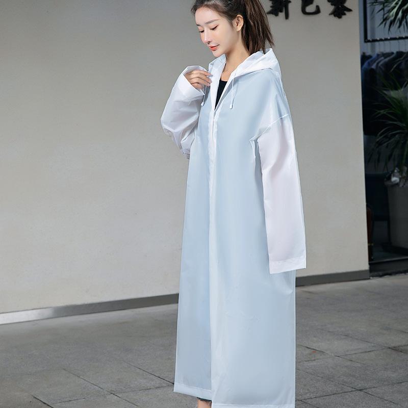 EVA matte adult non-disposable raincoat thickened long light portable unisex logo