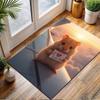 Cute Hamster Holding "I Love You" Sign Patterned carpet, non slip mat suitable for living room and bedroom sofas
