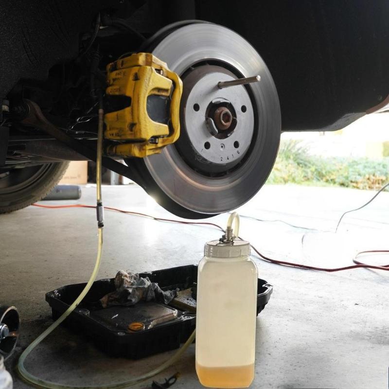 1L Brake Fluid Bleeder Kit with Non-Return Valve & Hook - Car Motorcycle One Person Bleeding Tool