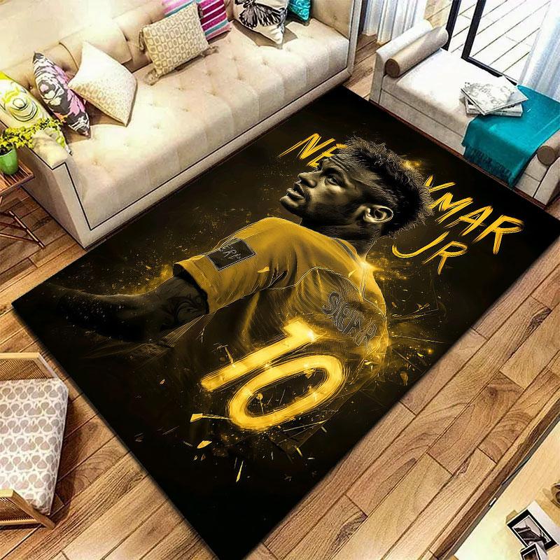 Neymar Jr Carpet Rug for Living Room Bedroom Home Sofa Decoration,Kids play Non-slip Floor Mat