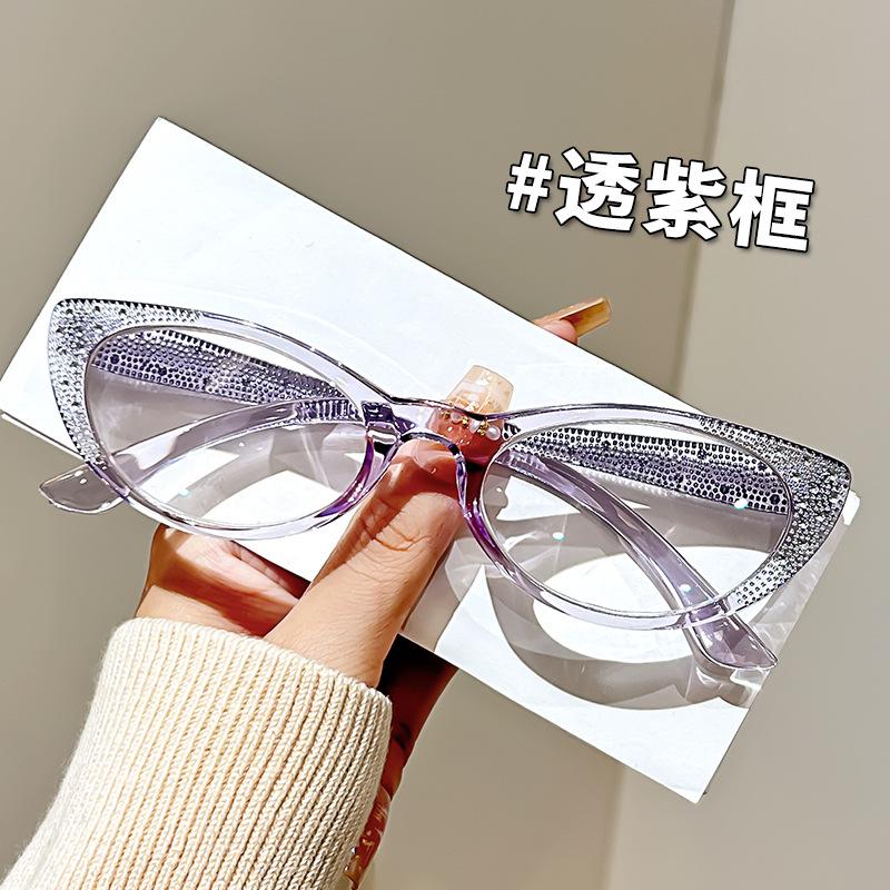 

Модные очки для чтения «кошачий глаз» для женщин, ретро, для пресбиопии, для дальнозоркости, очки для чтения с защитой от синего света, +1.0 +1.5 +4.0 фиолетовый