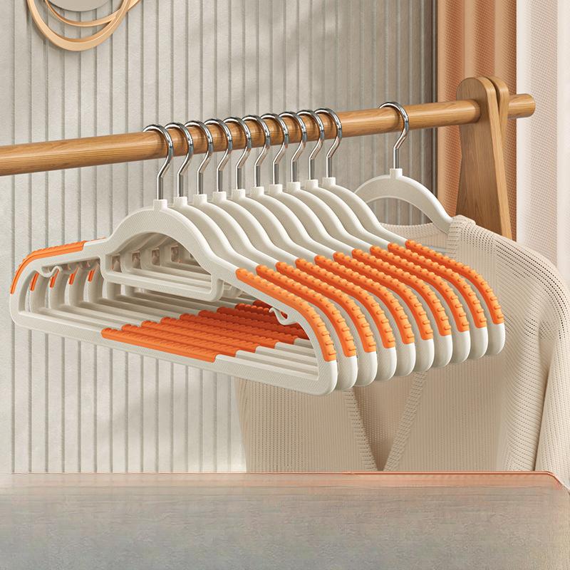 

Вешалка без следов. Толстая нескользящая вешалка для домашней одежды, которую можно вращать. Многофункциональная широкая плечевая скоба для общежития для сухой и влажной одежды. 10set