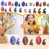 4CM Easter Egg 3D Printed Egg Creative Desktop Ornament Movable Toy