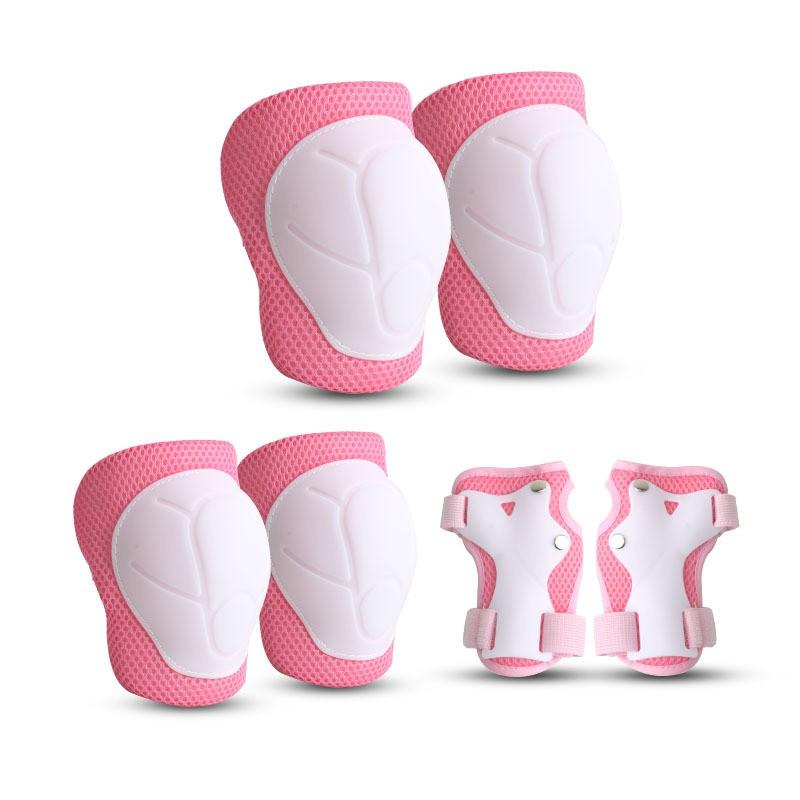 Kids Skateboarding Safety Gear Set With Helmet Knee Elbow Wrist Guards Roller Skating Scooter Cycling Outdoor Sports