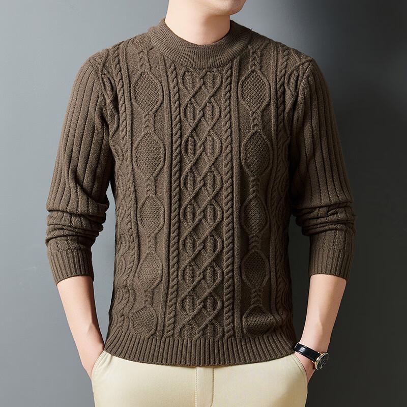 Pierre Cardin Men's Thickened Mock Neck Knit Sweater