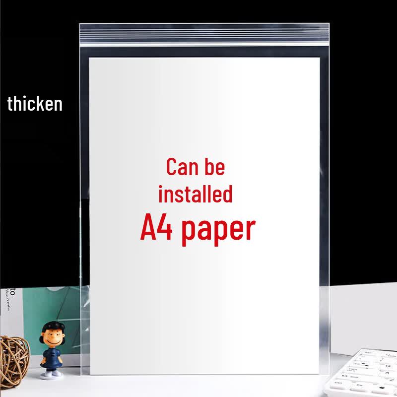Yuzijian A4 Transparent Self-Sealing Document Storage Bags (100-Pack)