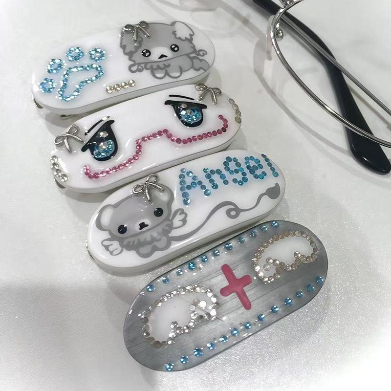 Vintage Y2K Kawaii Hundtass Ängel Björn Kors Vingar Söt Sidoklämma Hårnål Håraccessoarer För Kvinnor Flickor