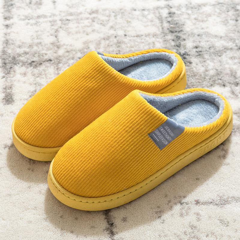 Autumn and Winter Cotton Slippers Thickened Warm Plush Slippers Office Cotton Mop