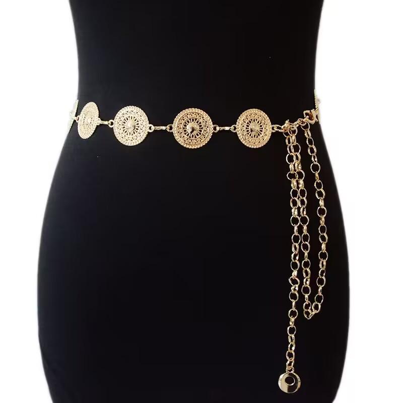 Adjustable Single Layer Metal Waist Chain for Women - European & American Style