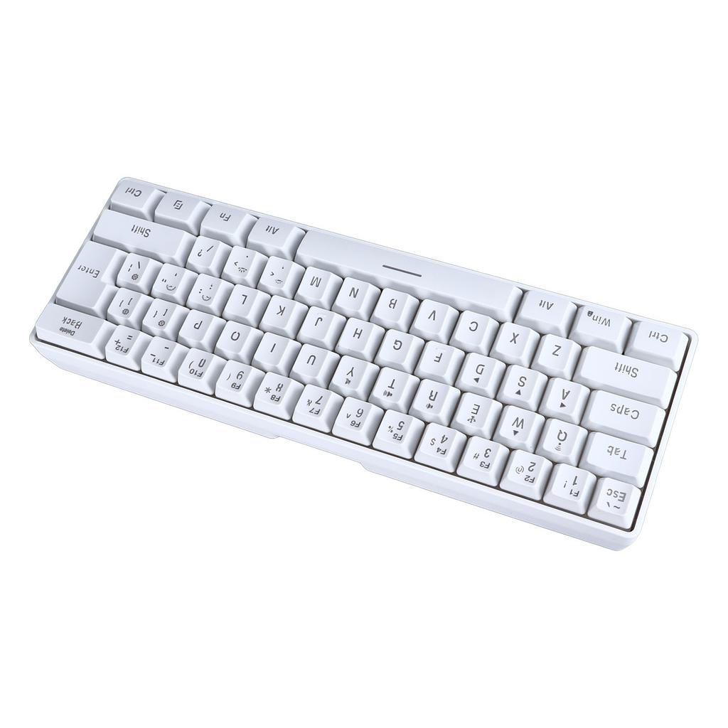 61 Keys Gaming Keyboard 2.4G Bluetooth Wired 3 Modes Keyboard RGB Backlit Membrane Keyboard for Home Dormitory Office