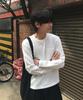 Eokeoseuteom Elbow Tuck Curved Crop Long Sleeve / White