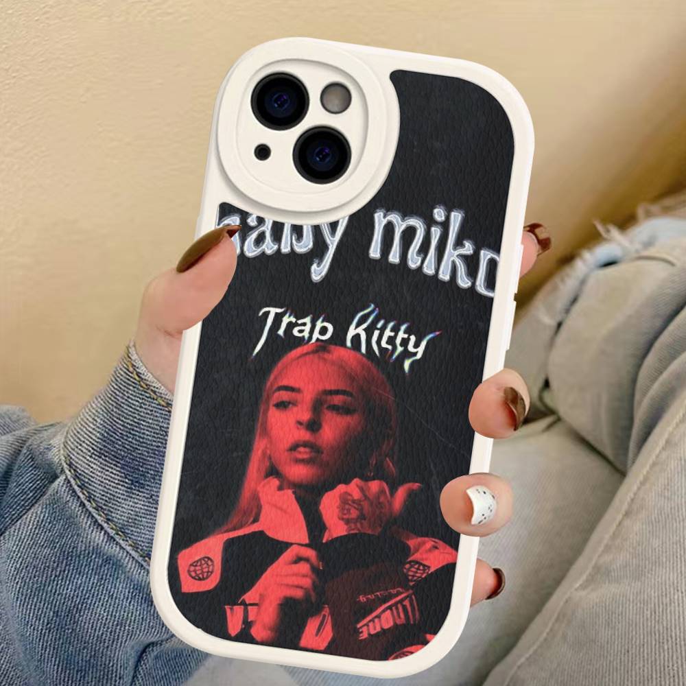 Raper Y-Young-Miko Phone Case For IPhone 16 15 14 13 12 11 Pro Max Plus 16E Soft Leather Cover