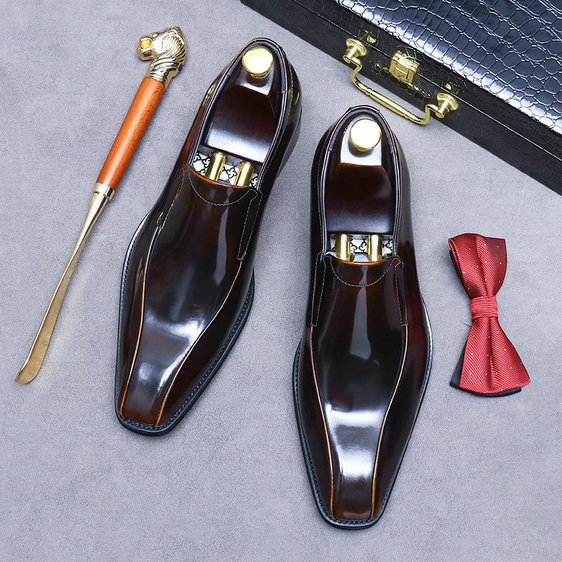 Zealous Sole Men's Business Dress Shoes Cowhide Leather Office Leather Shoes Suit Shoes Cm