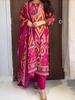 Set Kurta Top Lavorazione Specchio Cotone Pesante Set Kurti Pantaloni Dupatta Indiano Bollywood