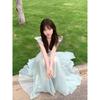 French romantic elegant temperament flying sleeve dress women's summer 2026 new waist temperament super fairy fairy dress