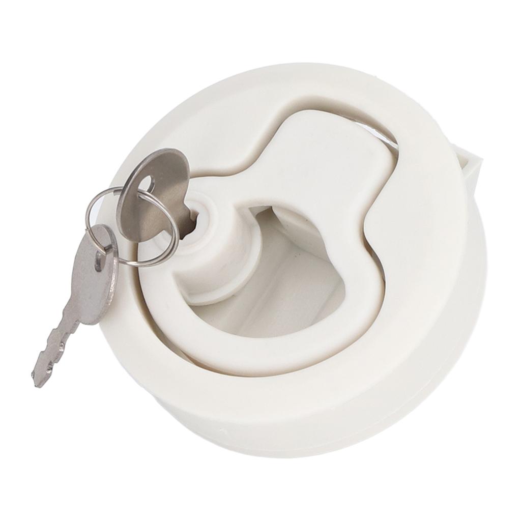 Motorhome Cabinet Door Lock Embedded Round Zinc Alloy with 2 Keys Anti Rust Slip for Yacht Home