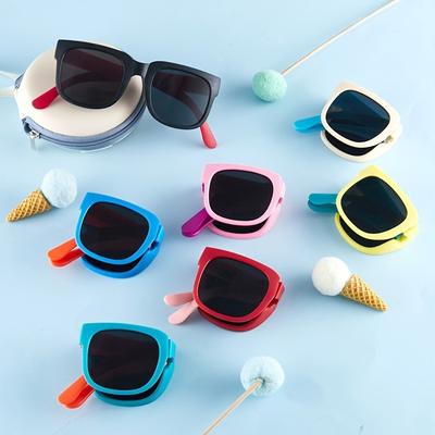 5PCS Foldable Morandi Color Fashion Glasses Men Women Summer Eyewear Holiday Gift Decorations