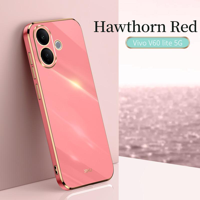 For VIVO V60 Lite 5G Case 6D Plaiting Soft TPU Phone Case For VIVO V60 Lite 5G Plating Soft Silicone Shockproof Back Cover