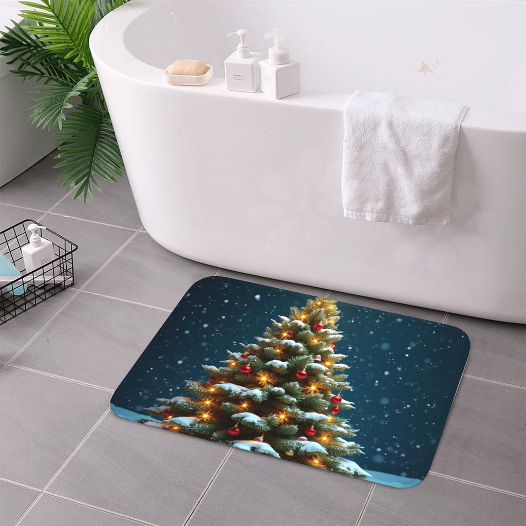 1PC Merry Cheistmas Kitchen Rug Non-Slip Door Mat Pop design Bathroom Rug Bath Mat Carpet for Home Sink Laundry Decor