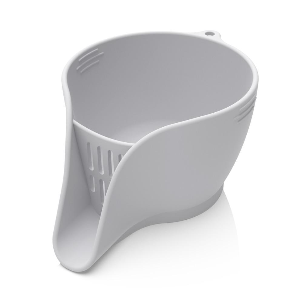 

Multifunction Kitchen Colander Bowl Silicone Sink Strainer for Washing Fruits Drain Basket Basin серый