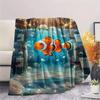 1PC Art Print Decor Print FlAannel Blanket, High quality Comfortable for All Seasons, Home Decor, Warmth and Comfort