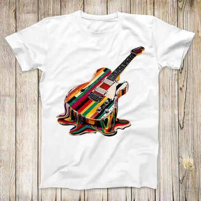 Melting Colorful Guitar Note Musician Top Tee Best Seller Birthday Gift Men Women Unisex T Shirt 3240